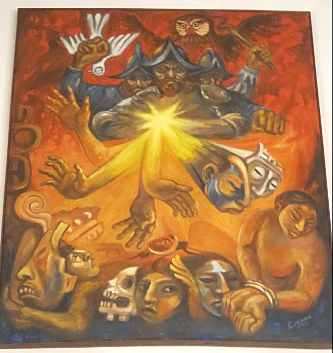Завоевание Мексики. Мексиканская живопись. Фото  Лимарева В.Н.